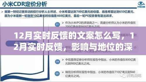 深度剖析,12月实时反馈的影响力与地位,文案撰写指南