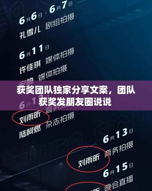 获奖团队独家分享文案,团队获奖发朋友圈说说