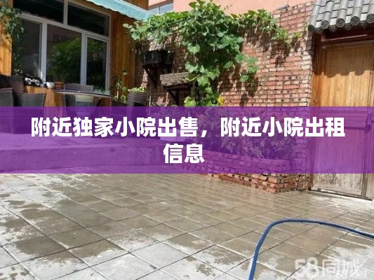 附近独家小院出售,附近小院出租信息