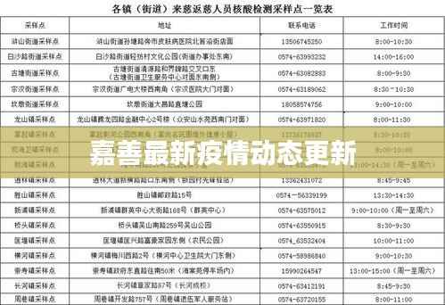 嘉善最新疫情动态更新