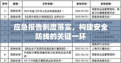 应急报告制度落实,构建安全防线的关键一环