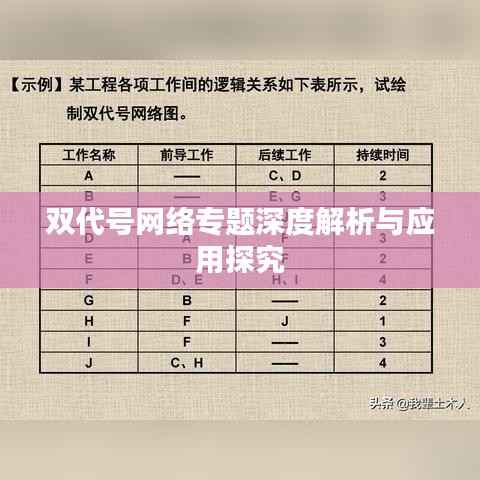 双代号网络专题深度解析与应用探究