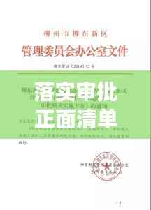 落实审批正面清单,优化流程提升管理效率——企业高效运营新篇章